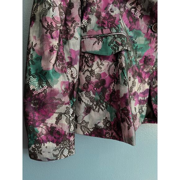 NWT Pearl by Georgina Woman's Purple Lace Blazer Size 2 - Picture 7 of 7